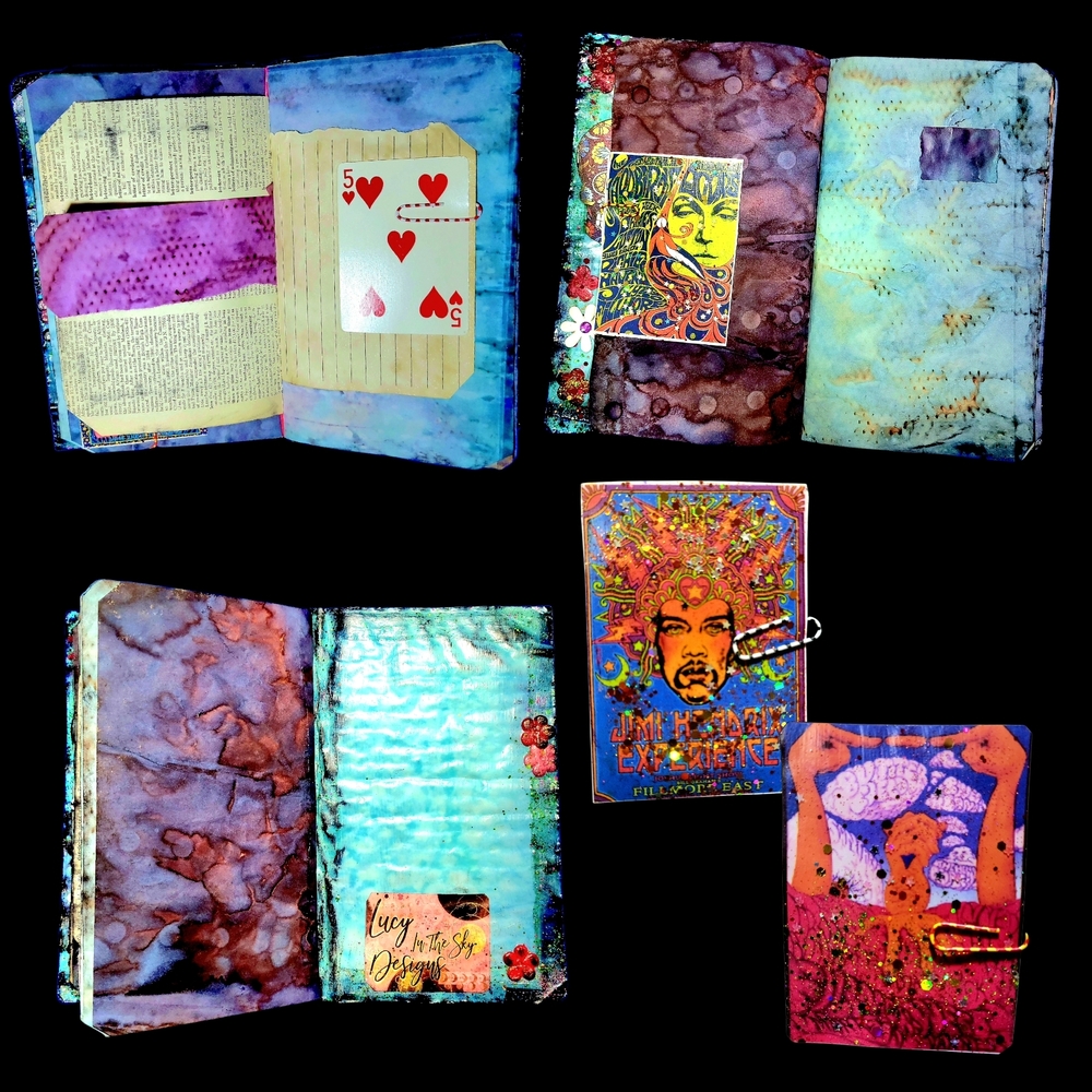 Grateful Dead Music Inspired Junk Journal Handmade Vintage Creative Notebook - Picture 9 of 13